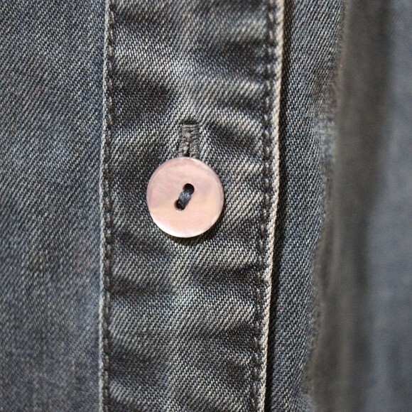Soft Surroundings Denim Chambrey Jean Shirt Button Down Dress Tencel Small - Picture 9 of 16